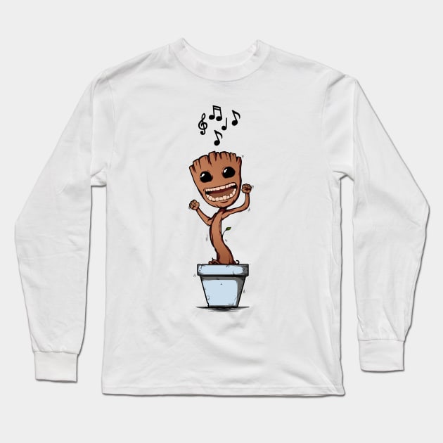 Groovy Grootie Long Sleeve T-Shirt by mankeeboi